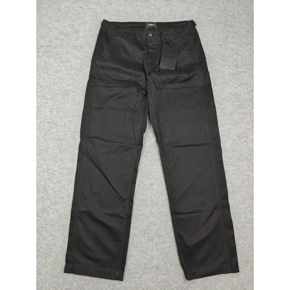 The Kooples Pants Mens 50 34x30 Black Patch Pocket Chino Cotton Workwear Utility